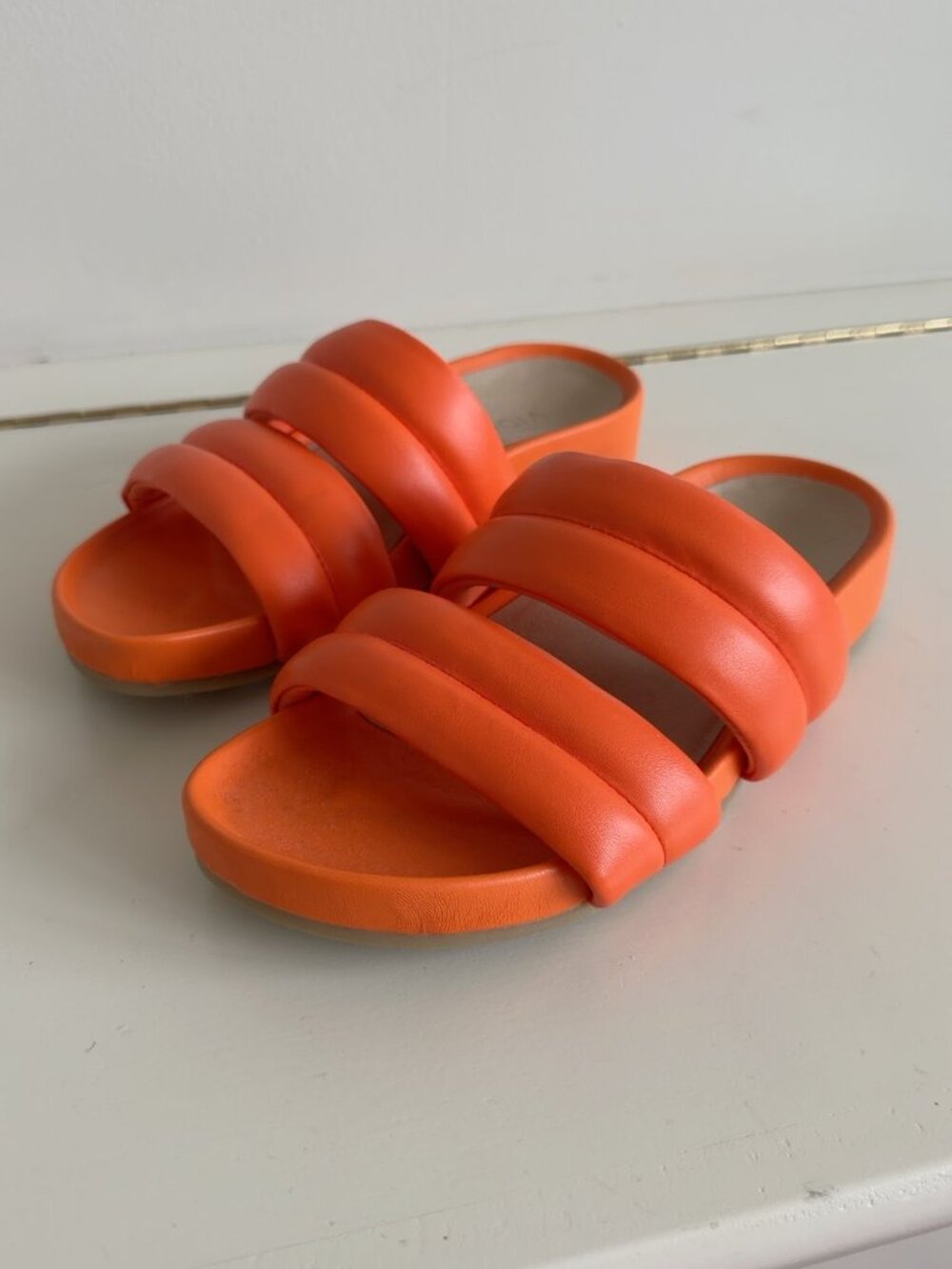 Vionic Mayla Orange Padded Slide Sandals Women’s 5 EU 35